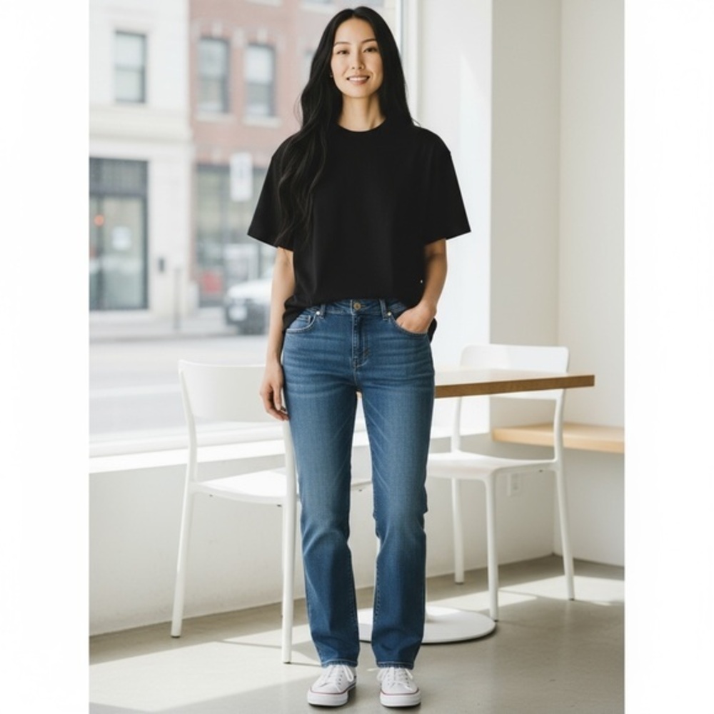 Pilcro and the Letterpress Stet Women's Denim Straight Leg Pants